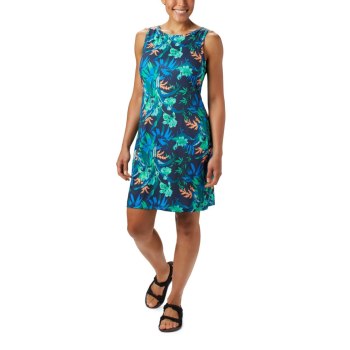 Columbia Chill River Printed, Vestidos Azul Marino Para Mujer | 183942-MFT